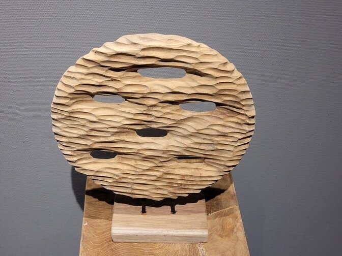 Teakhout Oreo op standaard 2311-07