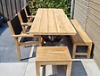 Teak boomstamtafelblad 90x200cm voor buiten