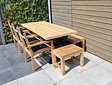 Teak boomstamtafelblad 90x200cm voor buiten