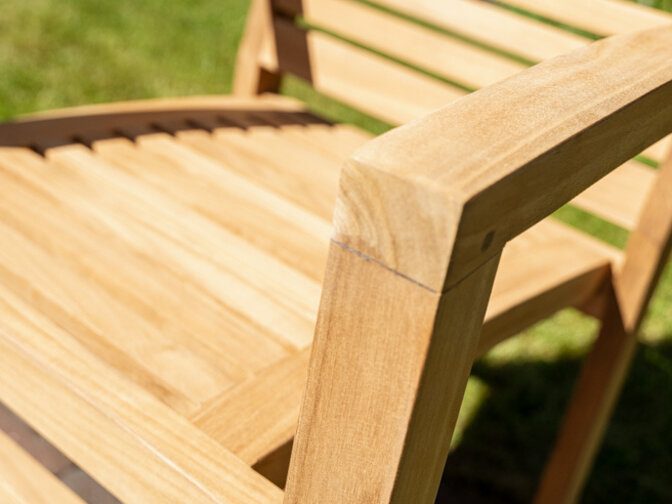 Teak tuinstoel Torino horizontaal
