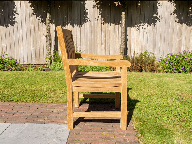Teak tuinstoel Bergamo blokstoel