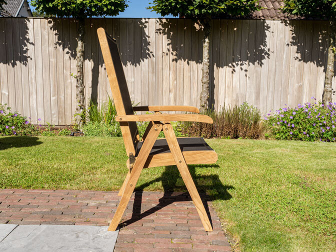 Teak tuinstoel Genova Batyline Zwart