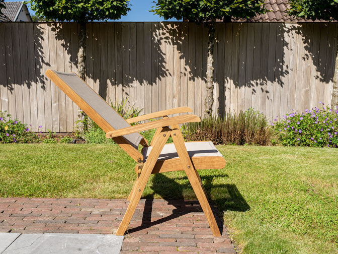 Teak tuinstoel Genova Batyline Taupe