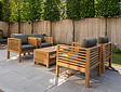 4 persoons teak loungeset Palermo met kussens