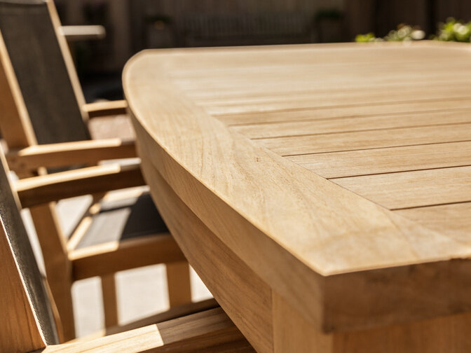 4 pers. tuinset Ancona 180 met 4 stapelstoelen Batyline