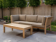 3/4 persoons teak loungebank New Ibiza met tafel