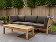 3/4 persoons teak loungebank New Ibiza met tafel