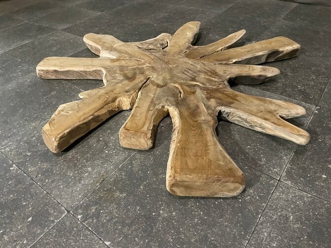 Salontafel 95x105x42cm op 3 pinpoot RI2339-04