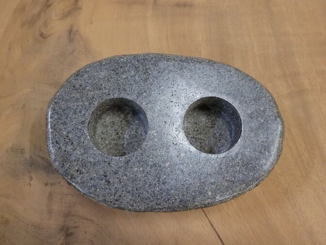 Waxinelichthouder van natuursteen