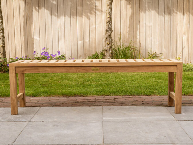 Teak tuinbank zonder rugleuning Bergamo 150cm