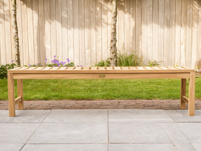Teak tuinbank zonder rugleuning Bergamo 180cm