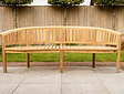 Teak tuinbank rond Washington 225cm