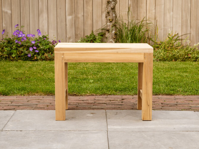 Teak tuinbank Napoli 60cm zonder rugleuning