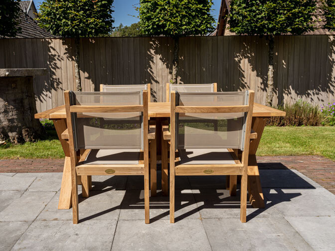 4 persoons tuinset Bari met tuintafel 90x180cm