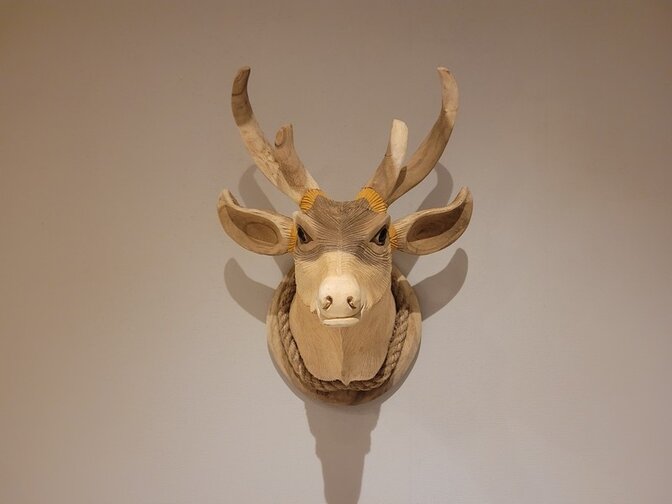 Hertenkop met gewei S