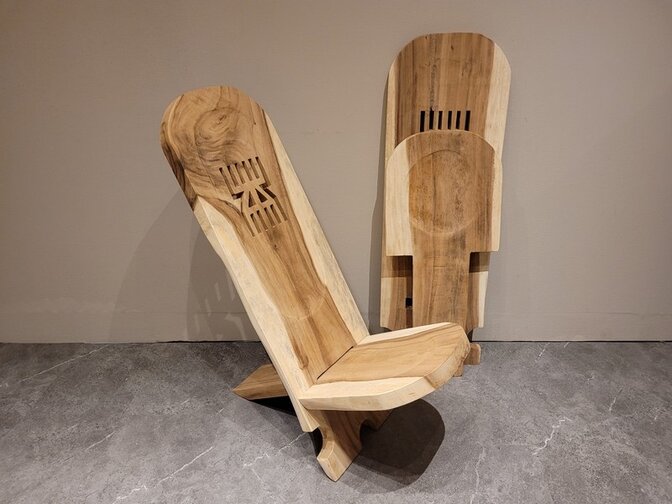 2 delige loungestoel - Afrikaanse stoel