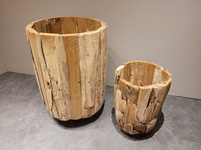 Teak wortelhout vaas  40x60cm
