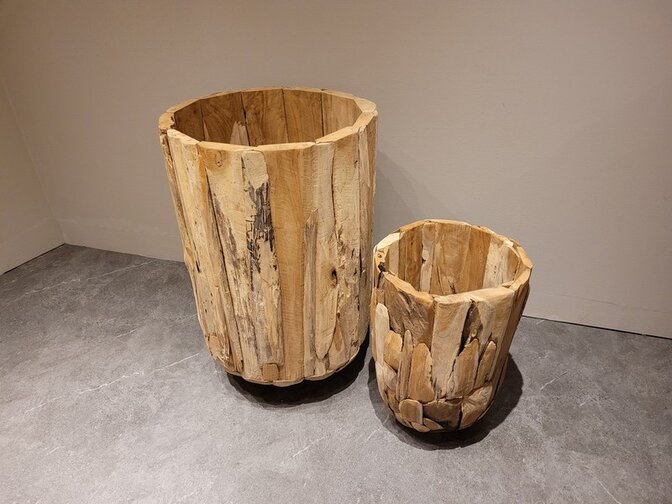 Teak wortelhout vaas  60x90cm - RI2311