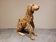 Houten hond - zittend - teakhout