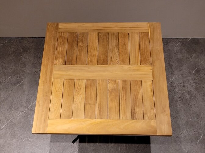 Teak tafelblad 75x75cm - los tafelblad