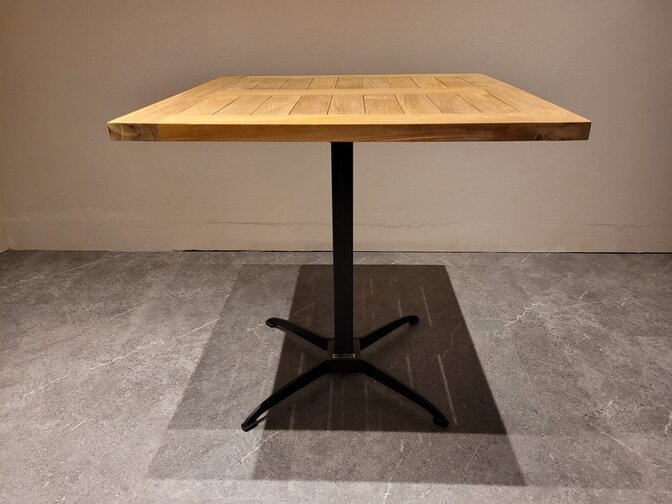 Teak tafelblad 75x75cm - los tafelblad