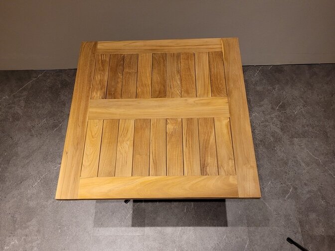 Teak tafelblad 75x75cm - los tafelblad
