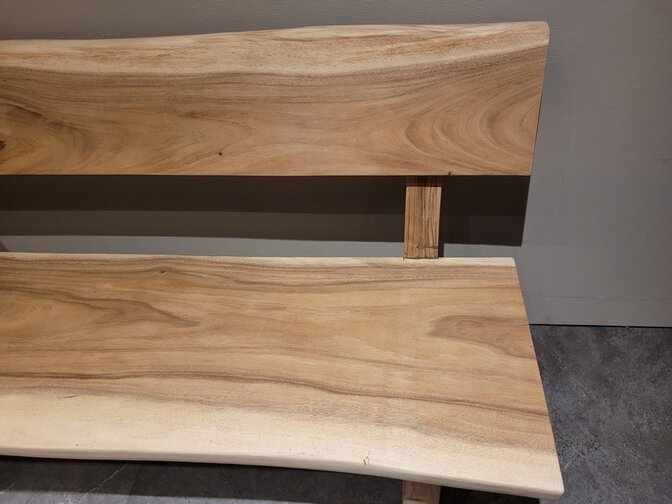 Boomstambank met rugleuning 240cm