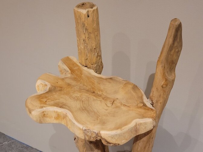 Etagere rustiek teak wortelhout - 130cm