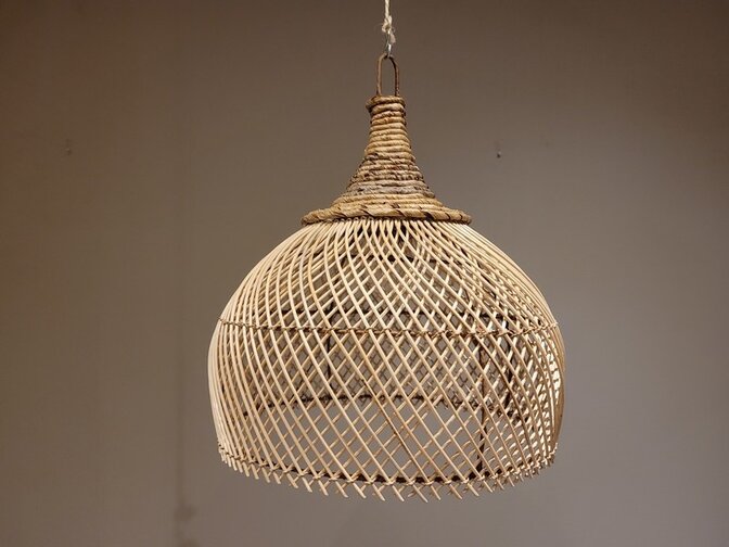 Rieten lampenkap 35x40cm