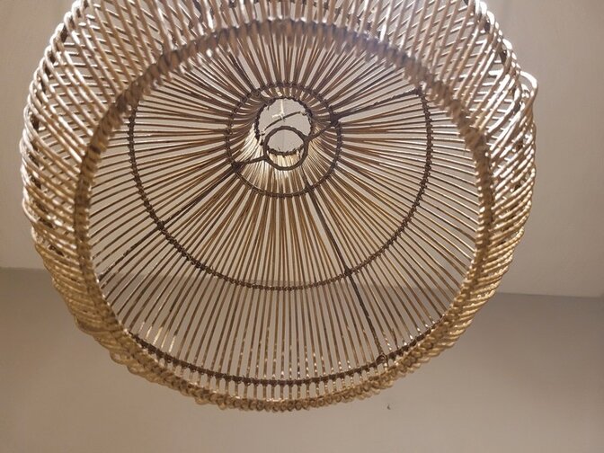 Rieten lampenkap lantaarn 40x50cm