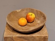 Dunne teakhouten fruitschaal 30cm