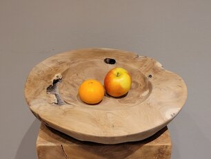 Teak houten fruitschaal 40cm