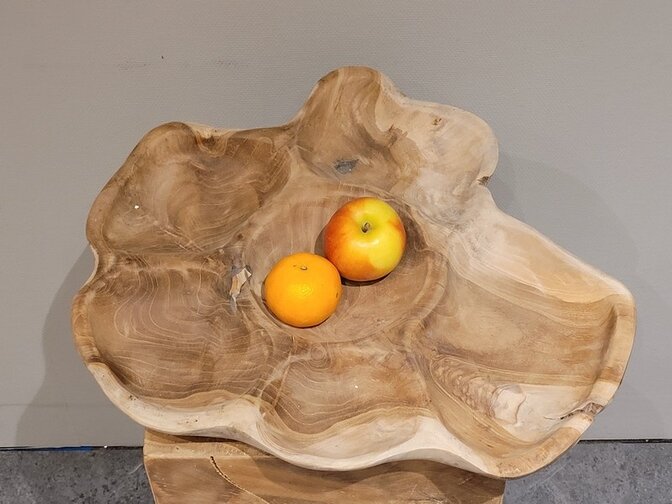 Houten schaal met  vakken  40/50cm