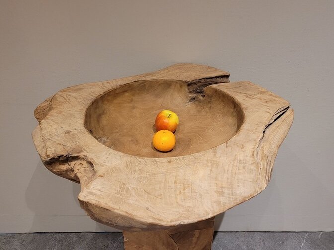 Houten fruitschaal 70cm