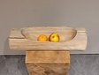 Lange fruitschaal - teakhout 50cm