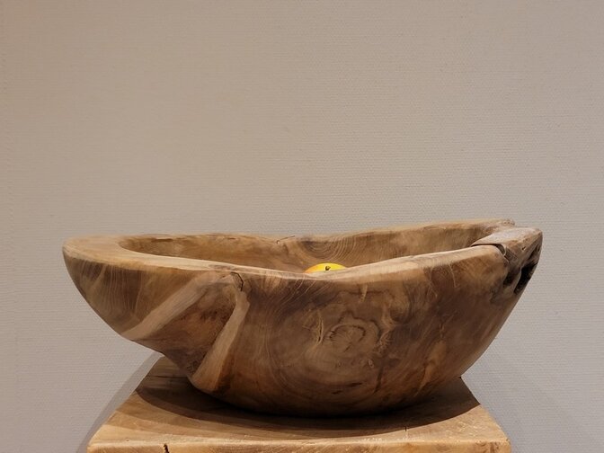 Houten kom  wortelhout - +/- 40 x 20cm