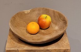 Houten fruitschalen