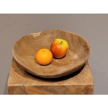 Houten fruitschalen