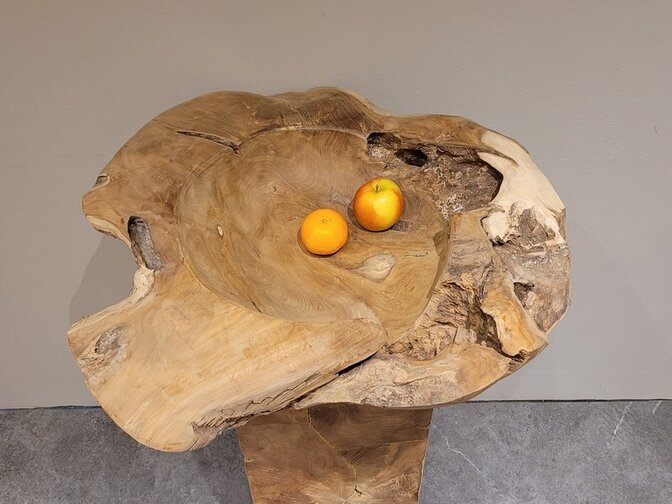 Houten fruitschaal 60cm