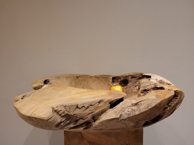 Houten fruitschaal 60cm