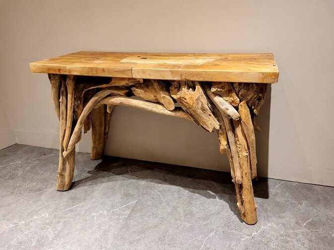 Teak sidetable - wandtafel 120x45x80cm