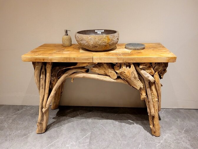 Teak sidetable - wandtafel 120x45x80cm