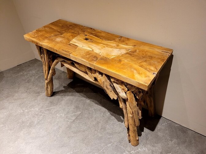 Teak sidetable - wandtafel 120x45x80cm