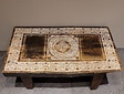 Houten salontafel met houtsnijwerk - 115x65x48cm
