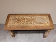 Unieke salontafel met houtsnijwerk - 110x46x50cm