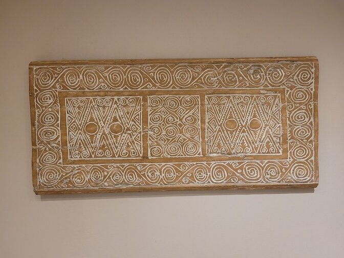 Houtsnijwerk muurdecoratie - 120x55cm