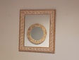Spiegel met houtsnijwerk lijst 60x70cm