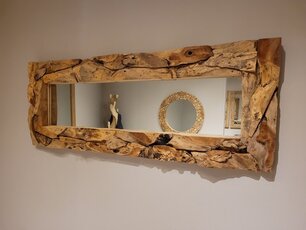 Spiegel, teak rustiek 60x160cm