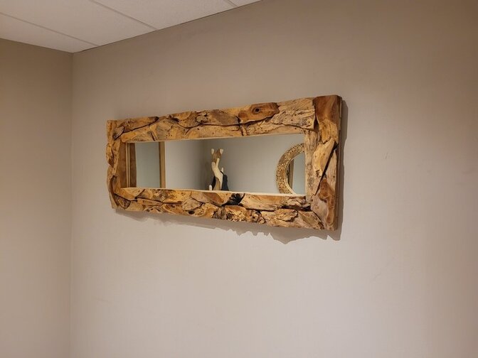 Spiegel, teak rustiek 60x160cm