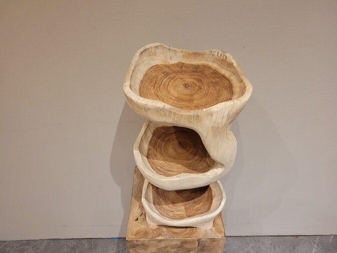 Fruitschaal 3-laags ±25x25x50cm - Etagere